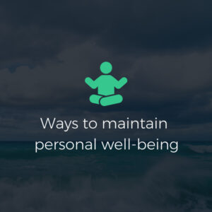 ways to maintain personal-wellbeing